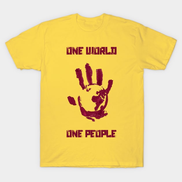 ONE WORLD ONE PEOPLE T-Shirt by Karambola